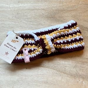 Handmade | Tailgater Ear Warmer in Maroon, Gold & White| Smith Country